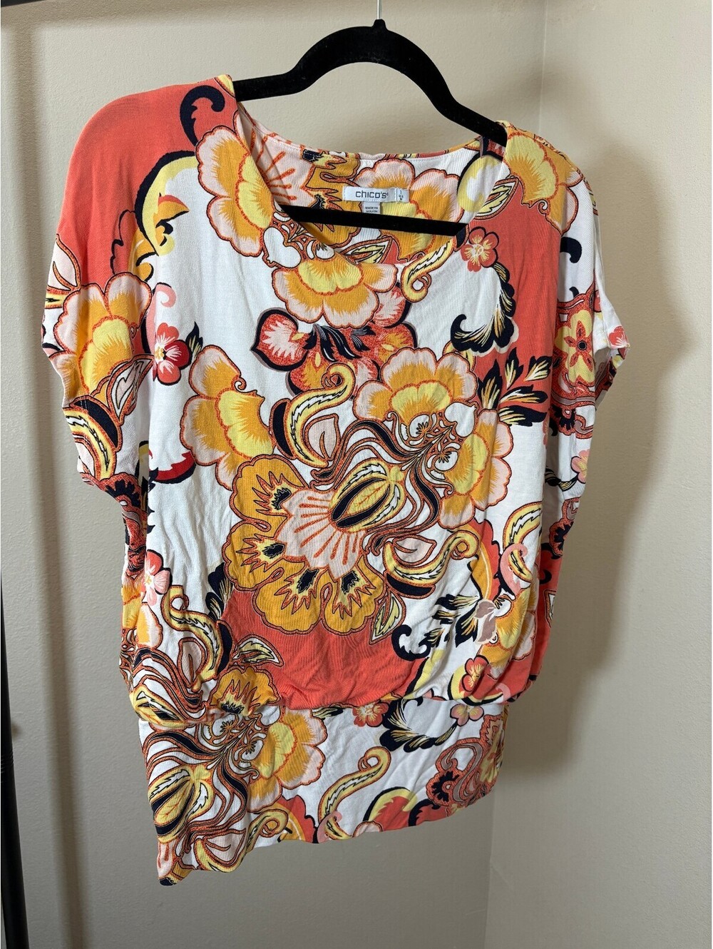 Chico's Women's Floral Print Blouse